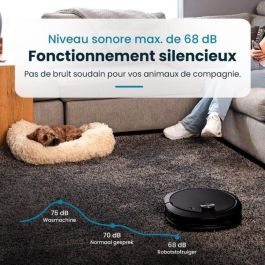Robot Aspirador y Mopa Conectado con base de vaciado EZICLEAN All-in-one Z10 Plus - 240 min - 6000pa - 180m² - 1,5L Robot Aspirador y Mopa Conectado con base de vaciado EZICLEAN All-in-one Z10 Plus - 240 min - 6000pa - 180m² - 1,5L
