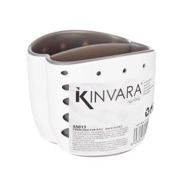 Portaestropajos Plastico Doble Blan Gris Kinvara 9X8CM (24 Unidades) Portaestropajos Plastico Doble Blan Gris Kinvara 9X8CM (24 Unidades)