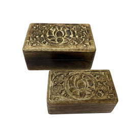 DKD Home Decor Joyero Arabe Marron Set de 2 Piezas 10 x 6 x 15 cm