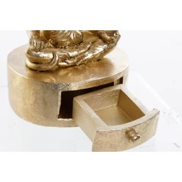 DKD Home Decor Figura Decorativa Colonial Mono Cajón Resina Dorado - 10.6x14.8x11 cm - Set 4 Unidades Surtidas