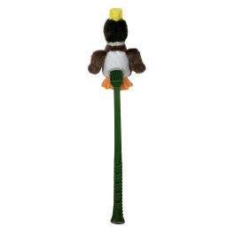 Flingerz Juguete Perro Pato Furry Duck con Lanzador, Nylon Balístico Resistente, Chirriador, Lavable, para Lanzamiento Largo