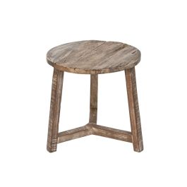 Mesita Auxiliar Item Home DKD Home Decor Blanco Marron 45 x 45 x 45 cm