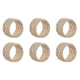 Servilletero Balines DKD Home Decor Blanco Natural 5 x 3 x 5 cm Set de 6