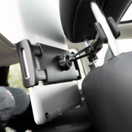 Innovagoods Soporte de tablet para coche V0103620, ajustable 12-20 cm, ABS - silicona, rotación 360°