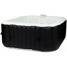 Sunspa Spa Hinchable Cuadrado para 6 Personas, 1.85 x 0.65 m, 130 Microjets, Motor Integrado, 800 Litros