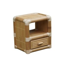 DKD Home Decor Mesita de Noche Tropical de Bambú y Ratán. Medidas: 50 cm Ancho x 40 cm Fondo x 55 cm Alto Precio: 145.50000014. SKU: B1AVBZ5LB6