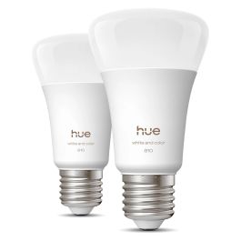 Philips Hue White and Color Ambiance Bombilla Inteligente LED, A60 E27, Bluetooth/Zigbee, 2 Bombillas, 6W (Equiv. 60W), 810 Lúmenes, Color y Blanco Ajustable