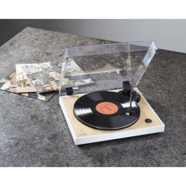 THOMSON TT301 - Tocadiscos de diseño de 33 y 45 rpm - Cabezal de reproducción Audio-Technica AT3600L - Madera y blanco THOMSON TT301 - Tocadiscos de diseño de 33 y 45 rpm - Cabezal de reproducción Audio-Technica AT3600L - Madera y blanco