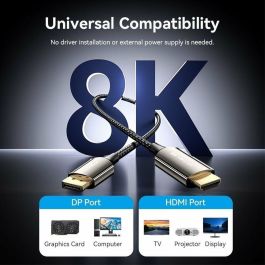 Cable Conversor Vention HFPBAC/ DisplayPort Macho - HDMI Macho/ 1.8m/ Negro Cable Conversor Vention HFPBAC/ DisplayPort Macho - HDMI Macho/ 1.8m/ Negro