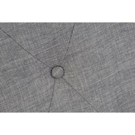 DKD Home Decor Cabecero Cama Tradicional Capitoné de Poliéster y Madera Azul Celeste 145 cm