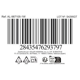 Inde Cubertería Niza, 16 Piezas de Acero Inoxidable, Color Blanco Aluminio, Juego de Cubiertos Completo (3 Unidades)