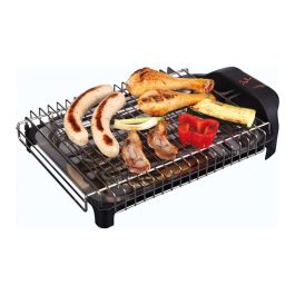 Jata Barbacoa Eléctrica Sin Humo Ni Olores 34X24Cm 2400W Negra BQ101