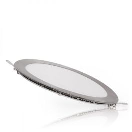 Placa LED Circular 18W 1800 Lm 2700K Níquel Satinado IP25 [GL-CL-R18N-WW]
