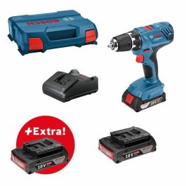 Bosch Professional BOS4059952559735 Taladro Atornillador GSR 18V-21 con 3 Baterías GBA 18V 2.0Ah, Cargador GAL 18V-20 y Maletín L-Case
