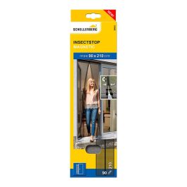 Schellenberg Mosquitera magnética antracita 90x210cm, fácil montaje sin taladrar
