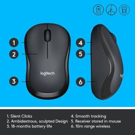 Ratón Inalámbrico Logitech Silent M220/ Hasta 1000 DPI/ Gris Marengo Ratón Inalámbrico Logitech Silent M220/ Hasta 1000 DPI/ Gris Marengo