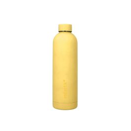 Botella Portaliquidos Antartik Isotermica Acero Inoxidable Libre De Bpa Color Amarillo 750 mL