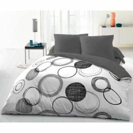 Funda nórdica de microfibra Audace - 1 funda nórdica 220 x 240 cm + 2 fundas de almohada 63 x 63 cm - gris claro Precio: 32.90000043. SKU: S7176128