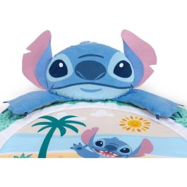 Bright Starts BRI0074451174467 Disney Baby - Alfombra de Juego para Bebé Stitch, Evolutiva con Juguetes Sensoriales, Peluche, Espejo, Cojín y Sonajero