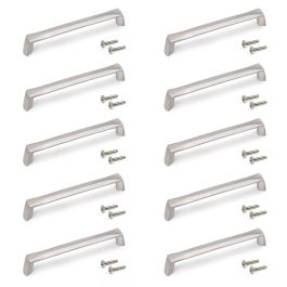 Emuca Lote de 10 tiradores para mueble Cantón, L142mm, intereje 128mm, Zamak, Níquel satinado Emuca Lote de 10 tiradores para mueble Cantón, L142mm, intereje 128mm, Zamak, Níquel satinado Precio: 38.78999971. SKU: B148QNAGE2