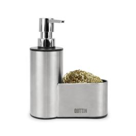 Quttin Portaestropajos con Dispensador, 6.4 cm Ancho x 18.4 cm Alto x 14.8 cm Largo (12 Unidades)