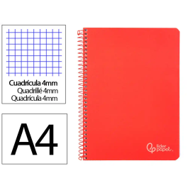 Liderpapel Cuaderno Espiral A4 Witty Tapa Dura 80 Hojas 90gr Cuadro 4mm Con Margen Color Rojo Precio: 10.58999986. SKU: B12GVDPHWA