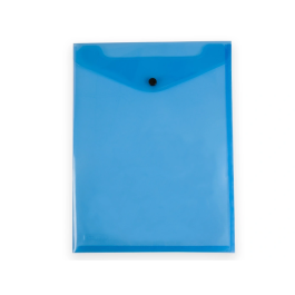 Liderpapel Carpeta Dossier Polipropileno DIN A4 Vertical con Fuelle y Broche Azul Translucido