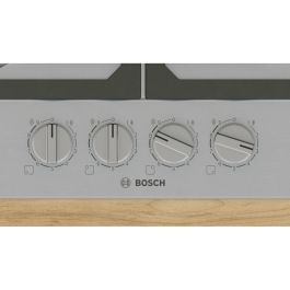 Bosch PCP6A5I90 Placa de Gas, Serie 6, 4 Fuegos, Acero Inoxidable, 52 x 58.2 x 4.5 cm