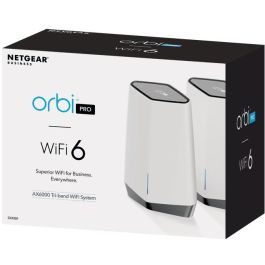 NETGEAR SXK80 Orbi Pro WiFi 6 Sistema Mesh Tri-Band AX6000 con 1 Router SXR80 y 1 Satélite SXS80
