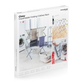 Tendedero Metálico Plegable y Extensible con 3 Alturas Cloxy InnovaGoods 11 barras Tendedero Metálico Plegable y Extensible con 3 Alturas Cloxy InnovaGoods 11 barras