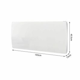 Radiador eléctrico fijo con inercia de secado de cerámica 2000W rubis oceánico - fachada de vidrio - blanco - NF Radiador eléctrico fijo con inercia de secado de cerámica 2000W rubis oceánico - fachada de vidrio - blanco - NF