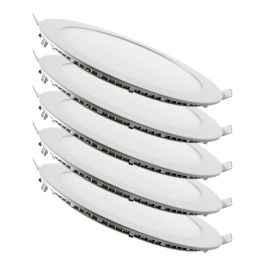 Pack 5 Placas LED 20W 2000Lm 4200K Circular 40.000H [PE-1011P5-W]