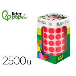 Liderpapel Gomets Circulares Autoadhesivos 15 mm Rojo Rollo de 2500 Unidades en Caja Precio: 2.50000036. SKU: B16XT8EZ27