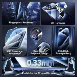 Protector de Pantalla de Cristal Templado Vention KUKTCC-20 para iPhone 15 Plus + Herramienta de Instalación Antipolvo Protector de Pantalla de Cristal Templado Vention KUKTCC-20 para iPhone 15 Plus + Herramienta de Instalación Antipolvo