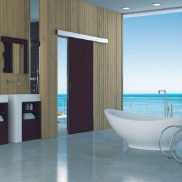 Terno Kit Herrajes Deslizamiento Eclettica para Puerta Madera Freno Amortiguado 80Kg con Perfil 3M (1 Puerta) Precio: 104.49999956. SKU: B1GBDLE667