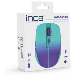 INCA IWM-511RM Ratón Inalámbrico Bluetooth 1600 DPI 6 Botones Azul