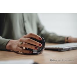 Evoluent Ratón Ergonómico Vertical Inalámbrico BNEEVRDW, Láser, 3200 DPI, 6 Botones, Negro para Mano Derecha