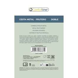 Confortim Frutero Metal Doble 28 x 18 x 39 cm