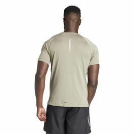 Camiseta de Manga Corta Hombre Adidas Essentials Gym+ Beige