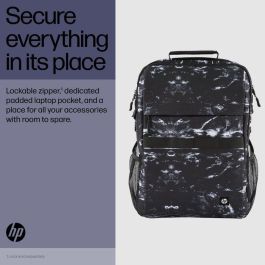 HP Campus XL Marble Stone Backpack - Mochila Antirrobo con Cremallera Bloqueable y Material Repelente al Agua
