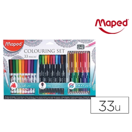 Maped Set de Dibujo 33 Piezas con Rotuladores Graph'Peps, Color'Peps y Lápices Duo Precio: 20.50000029. SKU: B1DV5WGASV