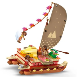 LEGO Disney Princess 43270 Canoa de Aventuras de Vaiana, Incluye Minipersonajes de Vaiana, Loto y Moni, Juguete para Niñas y Niños a Partir de 6 Años