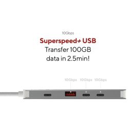 Hub USB Linq Byelements LQ49051 Blanco Gris