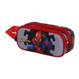 Karactermania Estuche Portatodo Doble 3D Spiderman Symbol Gris 22 x8 x9,5 cm