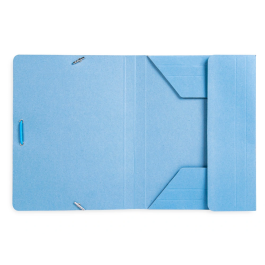 Liderpapel Carpeta Tres Solapas Cartón Pintado Cuarto Color Azul 185x10x235mm