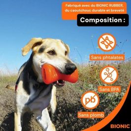 Bionic BIO0022517978085 Juguete Perros Hueso Mediano 12 cm Caucho Ultra Resistente Libre de Plomo BPA Ftalatos