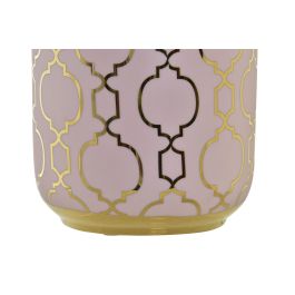 DKD Home Decor Jarrón Oriental de Porcelana, Diseño Elegante en Rosa y Dorado, Ideal para Decoración del Hogar, 13 x 26 x 13 cm DKD Home Decor Jarrón Oriental de Porcelana, Diseño Elegante en Rosa y Dorado, Ideal para Decoración del Hogar, 13 x 26 x 13 cm