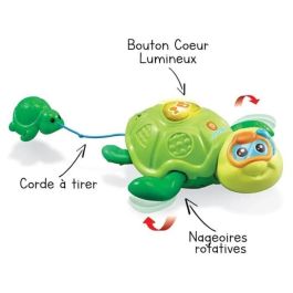 Vtech Baby Juguete de Baño Madre Tortuga y Bebé Nadador. Juguete interactivo para la hora del baño, para niños de 1 a 5 años, con luz, música y movimiento