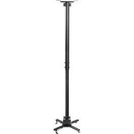 Vivolink Soporte de Proyector de Techo Ajustable, máx. 35 kg, Altura 74,5 - 114,5 cm, Gestión de Cables, Negro