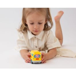 KioKids Bus Escolar de Juguete con Luz y Sonido para Bebés +12 Meses, 23 Melodías y Sonidos, Plástico Amarillo